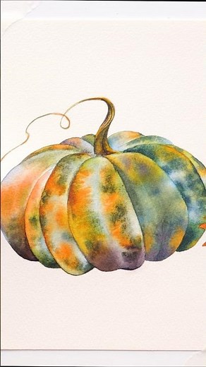 This Easy Pumpkin Watercolor Painting Will Surprise You!