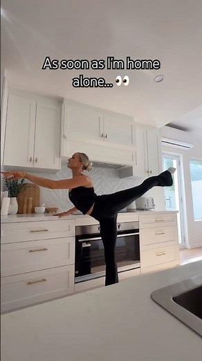 When I’m home alone I do this… 👀