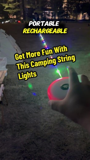 All-In-One Retractable Camping String Lights ⚡ #wirelesslights #ledlights #ogery #tiktokshop #Camping Waterproof, rechargeable, and insanely convenient!