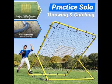 Heavy Duty Baseball Rebounder Net Fielding Trainer Pro Softball Pitch Back