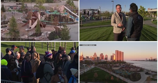 Detroit's new $56 million Ralph C. Wilson Centennial Park opens with thousands attending