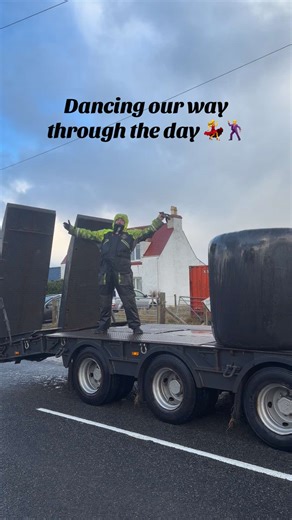 Dad and Daughter Dance on Scania Truck