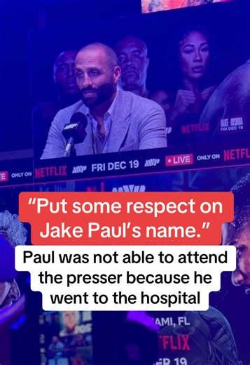 Jake Paul has gone to the hospital with an apparent broken jaw Live only on @Netflix #boxing #jakepaul #anthonyjoshua #fighting #sports