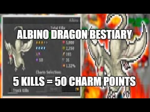 TIBIA NEW MONSTER "ALBINO DRAGON" 5 KILLS = 50 CHARM POINTS | EASIEST LOCATION | STREAM HIGHLIGHTS