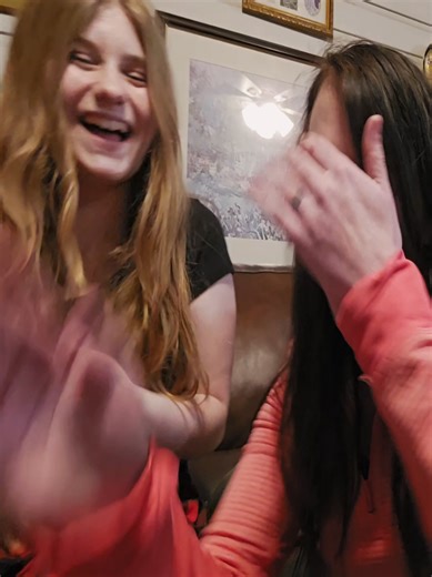 I never know what trend she will tell me about next to try when I see them🤣 The eye cross challenge blows my mind. #sistersoftiktok #oldestsister #fyp