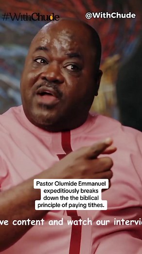 Pastor Olumide Emmanuel expeditiously breaks down the the biblical principle of paying tithes. #WithChude #MindHeartSpirit #LetsBeHumanTogether #WhatToWatch To watch the full episode, go to watch.withchude.com or listen to the podcast on listen.withchude.com. — Have any issues with your subscription? Please call 2348094321111. Also join our Telegram community on 2348094321111 for more exclusive content, personalised messages from me, and to watch interviews live!