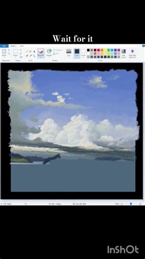 a good landscape? ms paint with mouse 🖱️#art