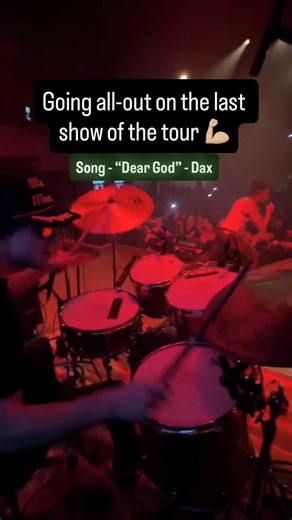 Jake Rosen on Instagram: "Ending the @thatsdax Lonely Dirt Road tour with a BANG!🤩 Song: “Dear God” #drummer #musician #dax"