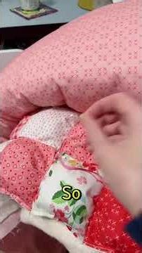 Hand tying my puff quilt #beginnersewing #puffquilt #quilting