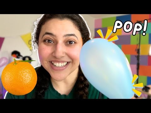 Can you POP a balloon with an orange?? 🍊 Science experiments for kids | Jocelyn Presents