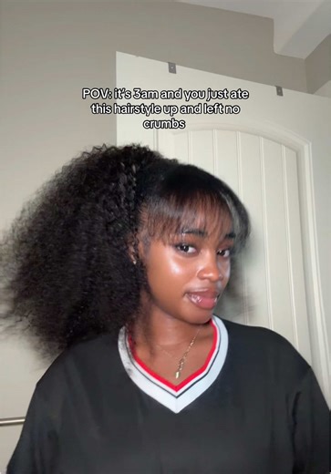 Cute Bangs Hairstyle Experiment for Black Girls