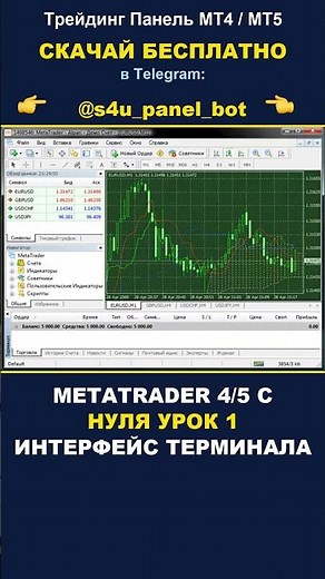 MetaTrader 4/5 from scratch — Lesson 1: Terminal interface