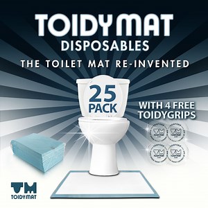 25 Toidymat Disposables - the Toilet Mat Re-invented – Absorbent Contour Incontinence Pads for Bathrooms - Four Toidygrips - Etsy