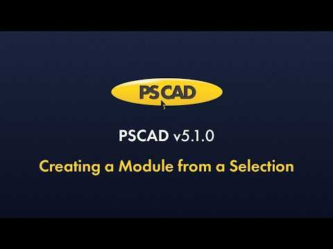 Creating a Module from a Selection- PSCAD v5.1.0