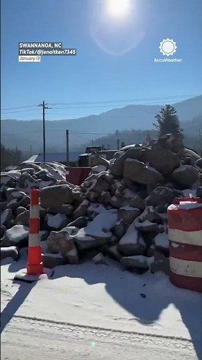 100 Days After Hurricane Helene: Snow on Debris in Swannanoa