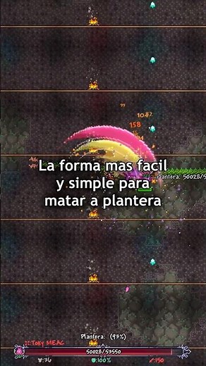 La forma más fácil y simple para matar a Plantera #terraria #terrariamastermode #shorts #plantera