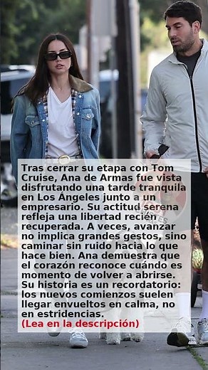 Ana de Armas retoma su vida en Los Ángeles con tranquilidad y abre espacio a nuevas conexiones