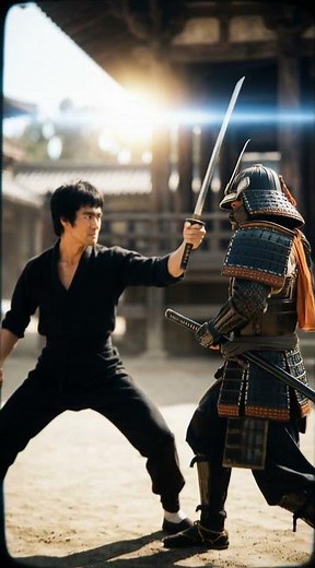 Bruce Lee vs Samurai - Sword Fight #martialarts #brucelee