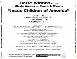 BeBe Winans Featuring Stevie Wonder And Marvin L. Winans - Jesus Children Of America