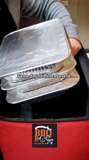 Not every day looks the same at **BBQ & A Prayer** — and that’s exactly how we like it. ❤️ On the same day as a large community fundraiser, ❤️Virginia was in the kitchen preparing a small catering order for a local family**. Big events, small gatherings… both get the same care. We believe **every catering order matters**, whether it’s a full event or an intimate family meal. That’s the beauty of being a family-owned catering business — we can do both, and we love doing it. 🙏🏼 If you’re looking