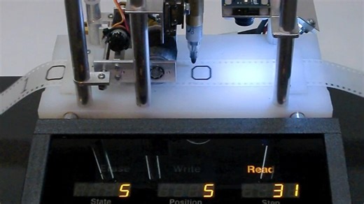 图灵机计算3-2的过程 A Turing Machine - Subtraction