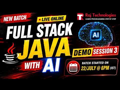 Become a Full Stack Java Developer with AI | DEMO SESSION #3 | Raj Technologies