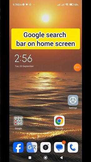 How to Add Google Search Bar to Your Home Screen..#shorts #google #screen