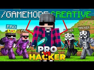 How I Got CREATIVE into 'PRO Vs HACKER' Minecraft Server!