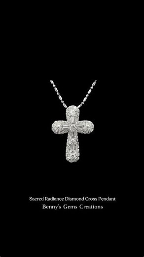 Sacred Radiance Diamond Cross Pendant #youtubeshorts #diamondpendant