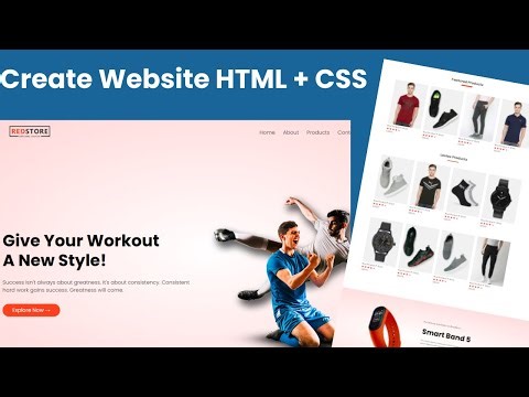 Create A E-Commerce Website Using HTML & CSS Step By Step | Create e-commerce website