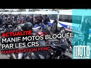Manif motos : CRS bloquent les motards place de la Concorde