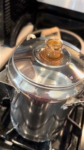 Crash course on a PERCOLATOR ☕️ how to fill it up ⬆️ #percolator #fill #camping #howto #diy #cooking