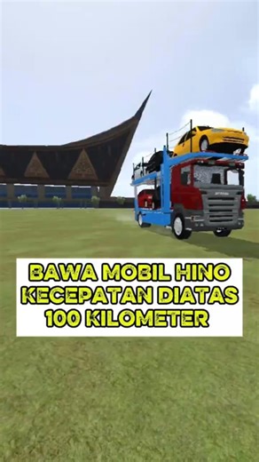 Bawa Mobil Hino Kecepatan 100 Kilometer #bussid #truckoleng #shorts