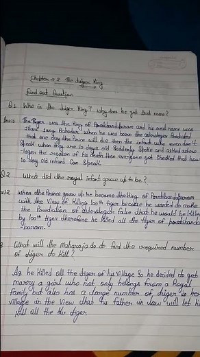 Class 12 English Chapter 2 The Tiger King || Important Questions Answer