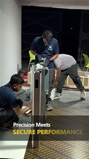 Turnstile access control installation