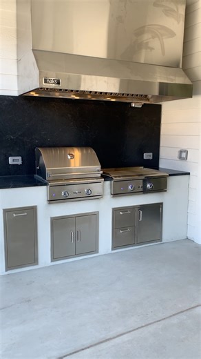 This outdoor kitchen is proof that big flavor comes in small packages. It’s compact, but don’t let the size fool you—it’s stacked with all the bells, whistles, and a few surprise features too. Thinking about turning your backyard into a full-on flavor station? Give us a call! https://www.atbbq.com/pages/how-to-build-dream-outdoor-kitchen?utm_source=facebook&utm_medium=social | All Things Barbecue