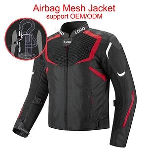 [Hot Item] OEM Lightweight Airbag Motorcycle Mesh Jacket for Summer Riding with Certified Armor