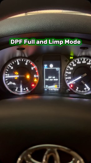 How to get out of limp mode to perform a manual DPF regeneration on a Toyota Hilux/Fortuner fitted with a DPF switch. Limp mode occurs when the ECM has detected an engine malfunction which significantly reduces the engine power in order to protect it. You may also notice harsh shifting patterns and excessive white smoke from the tailpipe. While in limp mode along with a DPF full message, the DPF switch is disabled. This requires a dealer scan tool to rectify. Many factors can cause the DPF to bl