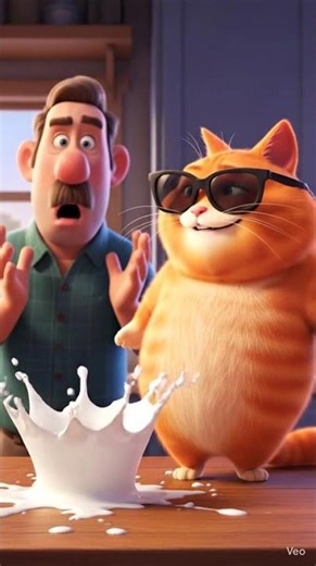 Cat is in big trouble 🤣🤣🤣 #cartoon #Cat #funnycats