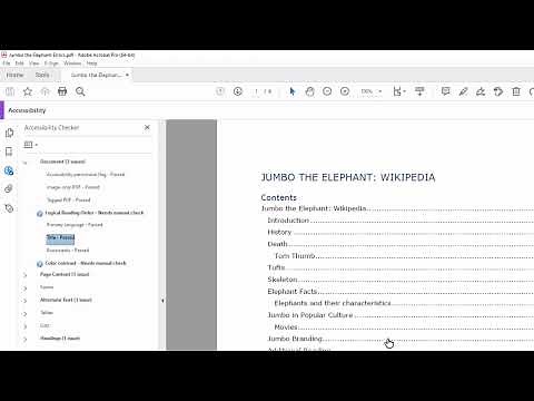 PDF Accessibility: Basic Remediation