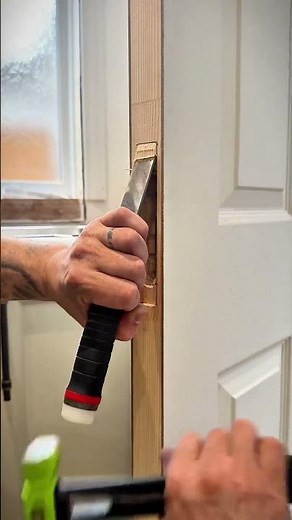 Mortise latch lock install #diy #woodworking #carpentry #tools #tooljunkies