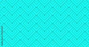 Flat Square tile shape placed together moving in a single direction, animated seamless pattern background. Seamless looped blue color minimalistic flat pattern motion graphics background.