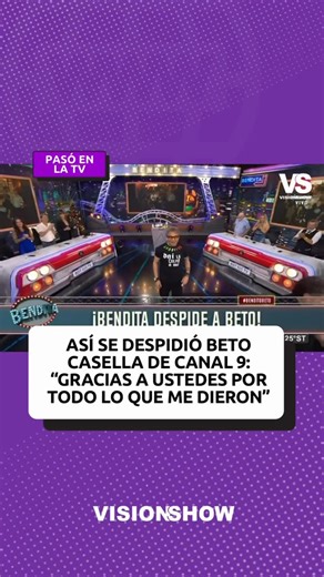 📢 Este viernes, Beto Casella se despidió oficialmente de Canal 9 y de Bendita TV, en lo que fue su último programa al frente del ciclo. La emisión estuvo atravesada por un clima de fuerte emoción, con panelistas visiblemente conmovidos y la ausencia de Edith Hermida, un detalle que no pasó inadvertido para la audiencia. Sobre el cierre del programa, Diego Toni, director de programación de Canal 9, ingresó al estudio para saludar al conductor, le entregó un ramo de flores y le aseguró que las pu