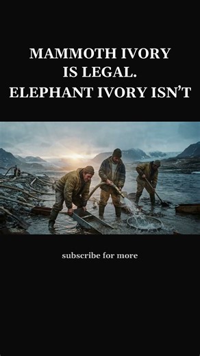Mammoth ivory is legal, and that is a problem for living elephants #historyshorts #mammoth #wildlife