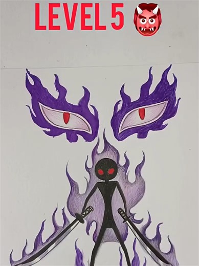 Drawing a stickman at different levels 🔥 #art #drawingtutorial #howtodraw #sketchbook #fyp