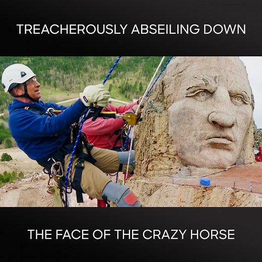 167K views · 2.4K reactions | Mike Rowe gets stoned and chips away at the largest mountain carving on the planet - The Crazy Horse Memorial in South Dakota. | Discovery Channel Australia | Facebook