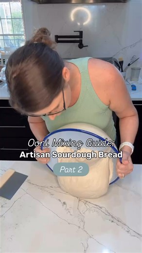 Rebekah Parr - I’m That Sourdough Gal® on Instagram: "Part 2 of the Ooni sourdough bread tutorial! This picks up where we left off with pre-shaping, final shaping, cold proofing, and baking. Comment 'RECIPE' for the full recipe link! QUICK RECAP - MIXING (from Part 1): Step 1: Mix flour, water, starter at speed 25 for 2.5 mins. Scrape sides. Speed 50 for 2 mins until smooth. Rest 1 hour. Step 2: Add salt and reserved water. Speed 25 for 2.5 mins. Speed 40-50 for 4 mins until smooth. Rest 30 mins