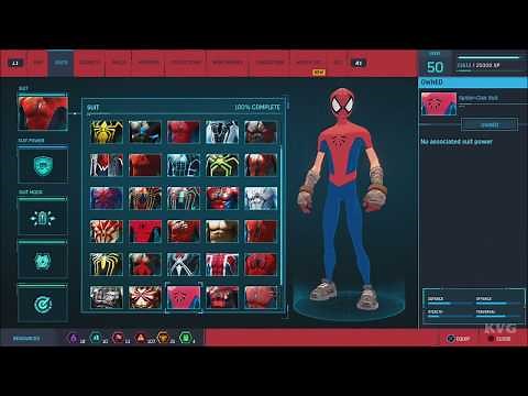 Marvel's Spider-Man (2018) - All Suits | List (Including All DLC) (37 Suits) (PS4 HD) [1080p60FPS]