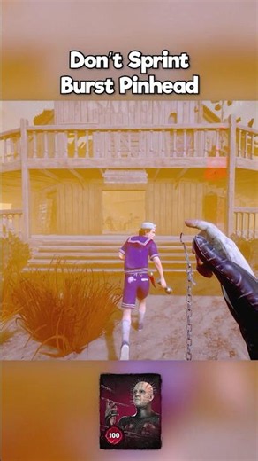 Don't Sprint Burst Pinhead #dbd #dbdshorts #deadbydaylight #dbdclips #shorts