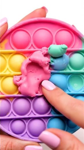 Colorful Pop It Clay ASMR 🌈 | Satisfying Pops & Squishes